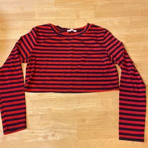 Striped women’s crop top
